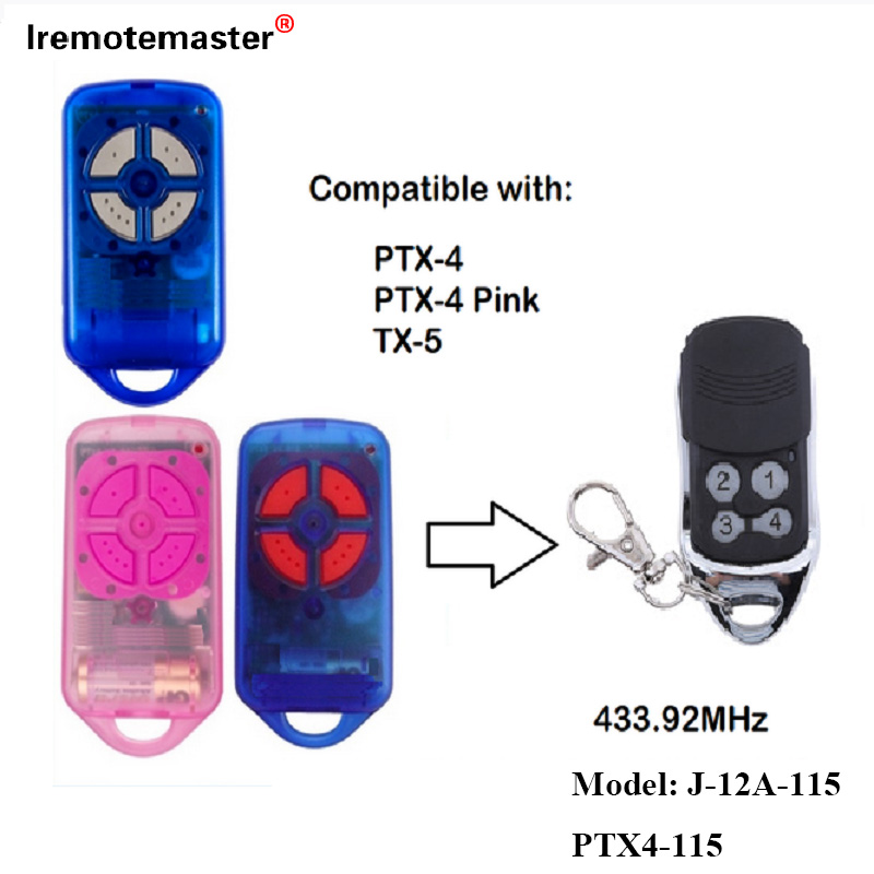 Ji bo PTX4 433.92 MHz Gate Deriyê Garaja Dûr Kontrola Koda Rolling